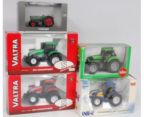 Collection of mixed play worn boxed Tractors and Farming Implements, manufacturers to include Universal Hobbies, Britains, Si