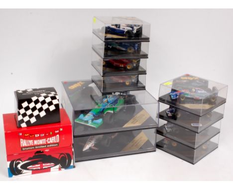 13 assorted Onyx, Minichamps, and Brumm Formula 1, Racing, and Monte Carlo related diecast and display model group, to includ