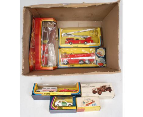 Corgi Toys, Dinky Toys and Conrad Emergency Services Boxed Group, to include No.1103 Chubb Pathfinder Airport Crash Truck (NM