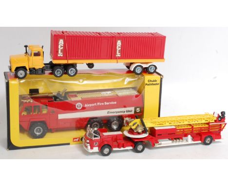 Corgi Toys Boxed and Loose diecast group, 3 examples to include No.1118 Chubb Pathfinder Fire Engine (M-BVG), Corgi La France