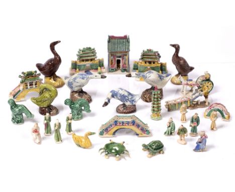 Collection of miniature Chinese pottery pieces