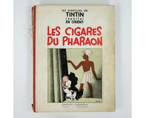 Album Tintin Les Cigares du Pharaon, 1934, first edition, back cover printed in black, without the colour plates, back cover 