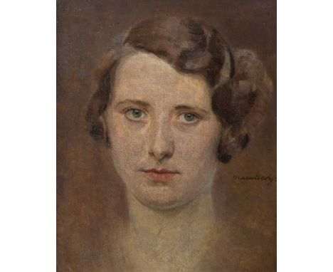 Maurice SIJS (1880-1972), oil on panel Female portrait, signedMaurice SIJS (1880-1972), olie op paneel Damesportret, getekend
