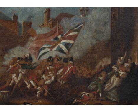 19th century copy of The Death of Major Peirson, 6 January 1781 by John Singleton Copley, 1783, oil on mahogany panel19e eeuw