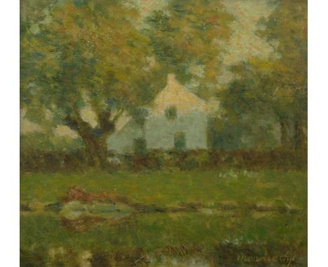Maurice SIJS (1880-1972), oil on panel, house from the artist, signedMaurice SIJS (1880-1972), olie op paneel, huis van de ku