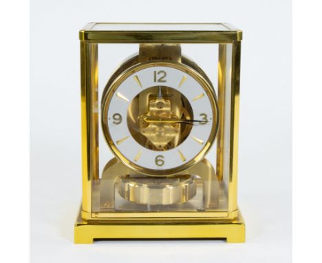 Jaeger-LeCoultre Atmos clock in gilt brass and original storage box, Swiss made. In working conditionJaeger-LeCoultre Atmos k