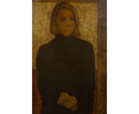 Antoon CATRIE (1924-1977), oil on hardboard Girl portrait, signedAntoon CATRIE (1924-1977), olie op hardboard Meisjesportret,