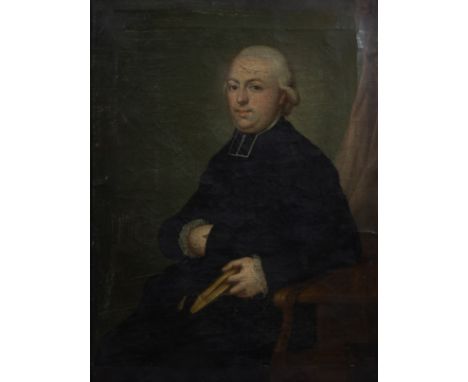 19th century oil on canvas Portrait of a priest19e eeuwse olie op doek Portret van een priester44 x 34 cm Provenance: private