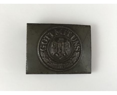 A German Third Reich army steel belt buckle