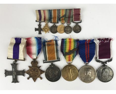 A Great War gallantry medal group comprising Military Cross (un-engraved), 1914-15 Star (QM & Lieut J H Hall, Gordon Highland