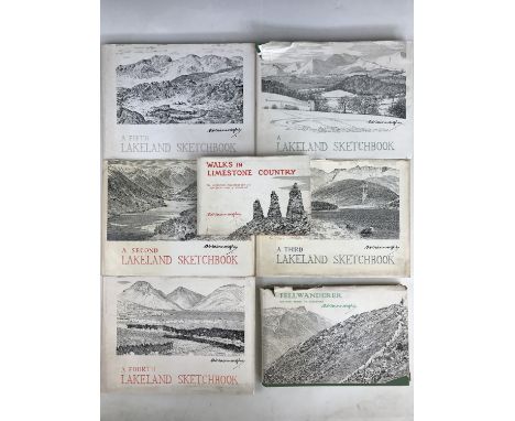 Wainwright, Alfred, A Lakeland Sketchbook, One - Five, first edition, together with Walks in Limestone Country, first edition