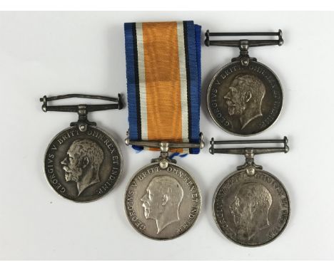 Four British War Medals respectively to 25004 Pte E A Gerdes, DLI; 143539 Dvr E Mills, RA; 8344 Pte R Hanlon, KOSB; 272317 Sp