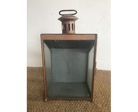 A late Victorian copper station lantern