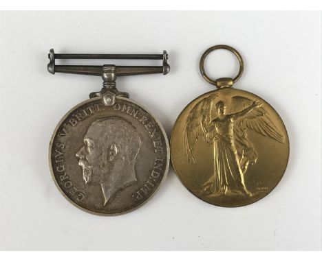 British War and Victory medals to 2 Lieut R T Eaton
