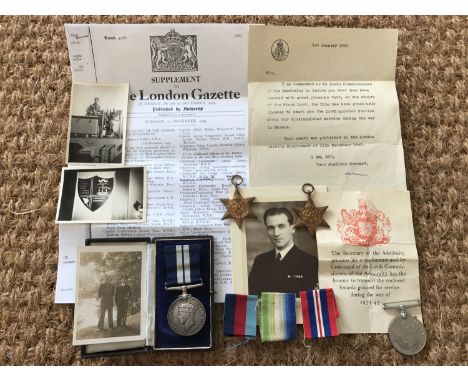 A Second World War Distinguished Service Medal group to Petty Officer Motor Mechanic Brian George Hookham Miller, C/MX 99863,
