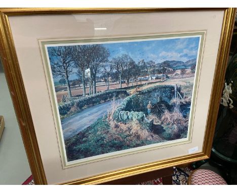 A McIntosh Patrick limited edition print [581/850] Gone Fishing. Signed in pencil by the artist. [Frame 70x77cm] 