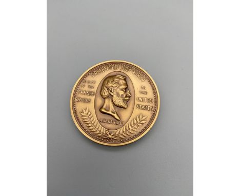 A Vintage Bronze replica Medal produced by Medallic Art. Co. Danbury. [6CM Diameter] 