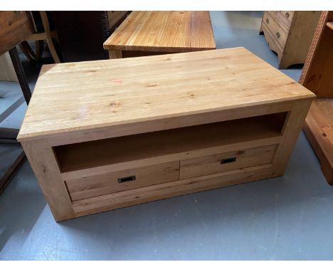 A contemporary solid light oak TV Cabinet produced by NEXT. [51X120X66CM] 