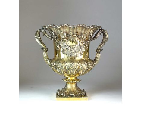 A George IV silver gilt wine cooler / cup, Edward, Edward Junior, John &amp; William Barnard, London 1829, of campagna form w