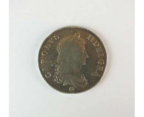 A Charles II crown, first issue, dated 1662, rose below bust, Spink ref. 3350