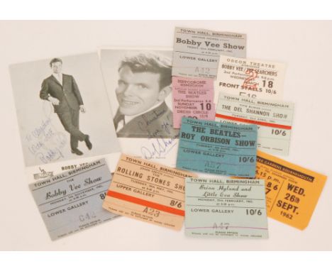 A collection of 1960s concert tickets to include The Beatles, Roy Orbison show, dated 4th June 1963, another for the Hippodro