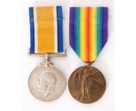 A First World War medal pair, British War and Victory to Captain P.Henstock, possibly Worcester Regiment. (2)