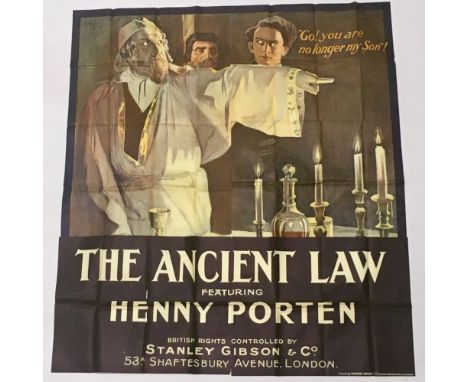 The Ancient Law (Das alte Gesetz) (1923), four sheet poster, starring Henny Porten, Stanley Gibson & Co, printed Norman Wrigh