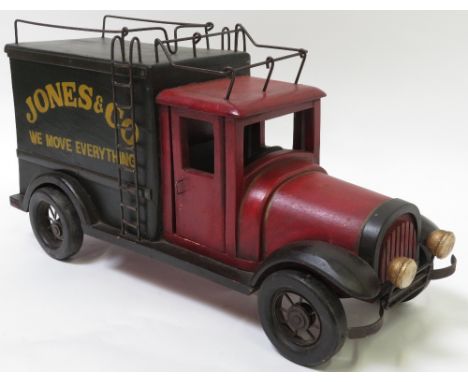 A wooden model truck Jones & Co  we move everything"  59cm long"