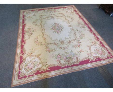 An Aubusson style hand woven carpet, 300cm x 240cm 