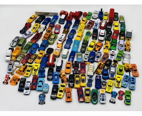 A collection of mainly die-cast vehicles including Mattel, Matchbox, Corgi, Hotwheels, Welly, Realtoy etc