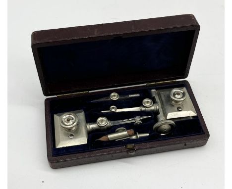 A cased Stanley beam compass