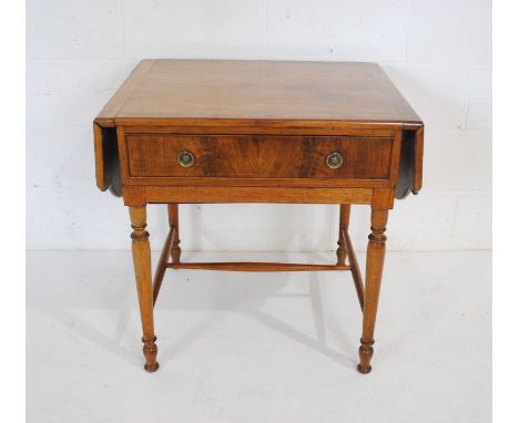 A vintage mahogany sofa table with single drawer