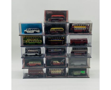 A collection of sixteen boxed limited edition Corgi  "The Original Omnibus Company" die-cast model buses (all 1:76 scale) - s