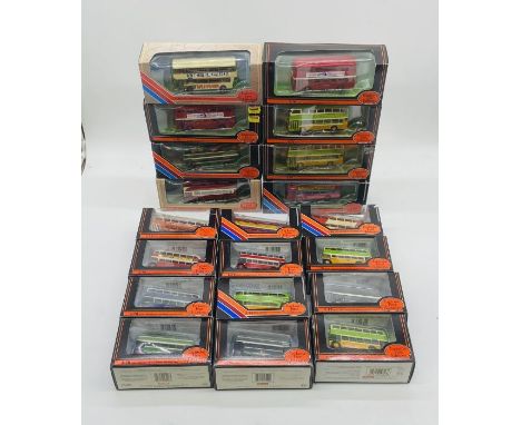 A collection of boxed twenty Gilbow Exclusive First Editions die-cast buses and coaches (all 1:76 scale) including AEC Routem