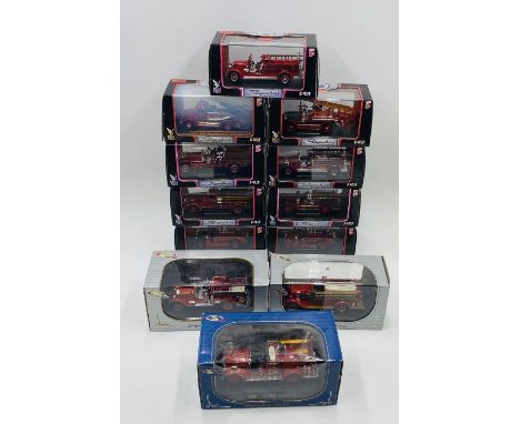 A collection of twelve boxed Signature Series die-cast American classic fire engines (1:43 scale)