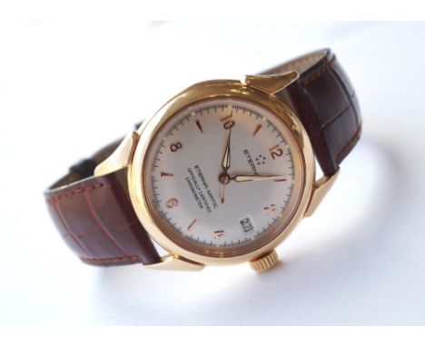 GENTLEMAN'S ETERNA 'ETERNA-MATIC' 1948 EIGHTEEN CARAT GOLD CASED CHRONOMETER
the dial with applied gold indexes and numerals,