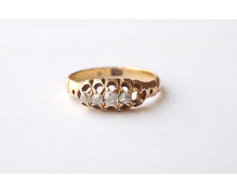 VICTORIAN DIAMOND FOUR STONE DRESS RING
set in fifteen carat gold, ring size L