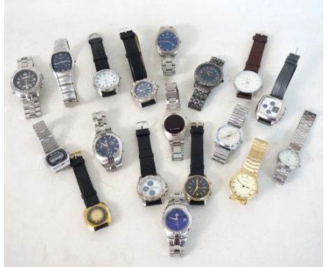 COLLECTION OF GENTLEMEN'S WRISTWATCHES
mainly stainless steel examples, including 'Captain Leslie Scott', Adidas, Solo, Accur