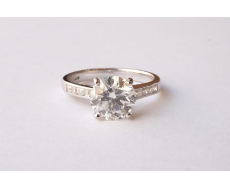 IMPRESSIVE CERTIFIED DIAMOND SOLITAIRE RING
the round brilliant cut diamond weighing 1.7cts, with ICL certificate stating the