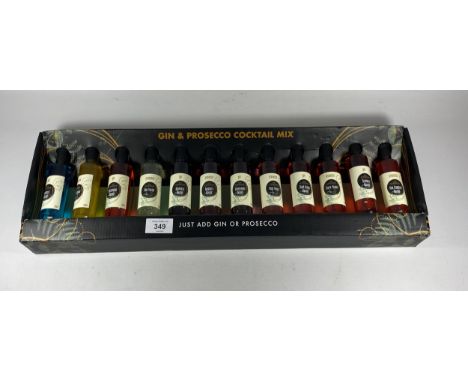 A BOXED GIN &amp; PROSECCO COCKTAIL MIX TWELVE BOTTLE GIFT SET 