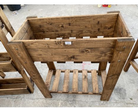 AN AS NEW EX DISPLAY CHARLES TAYLOR TALL TROUGH PLANTER WITH LOWER SHELF *PLEASE NOTE VAT TO BE CHARGED ON THIS ITEM* 