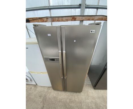 A SILVER LG AMERICAN STYLE FRIDGE FREEZER 