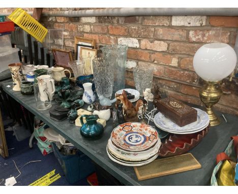 A VERY LARGE QUANTITY OF COLLECTABLES TO INCLUDE CERAMIC PLATES, JUGS, GLASS, FIGURES, PICTURES, ETC., 