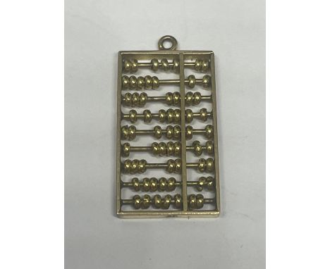 AN 9 CARAT GOLD ABACUS PENDANT GROSS WEIGHT 3.17 GRAMS 