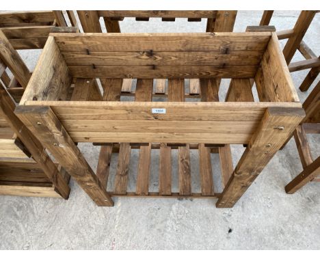 AN AS NEW EX DISPLAY CHARLES TAYLOR TALL TROUGH PLANTER WITH LOWER SHELF *PLEASE NOTE VAT TO BE CHARGED ON THIS ITEM* 