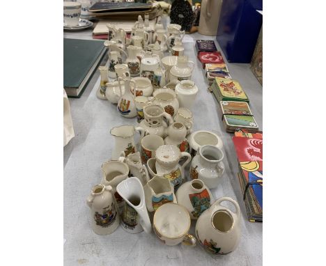 A LARGE QUANTITY OF CRESTED WARE TO INCLUDE ARCADIAN AND GOSS 