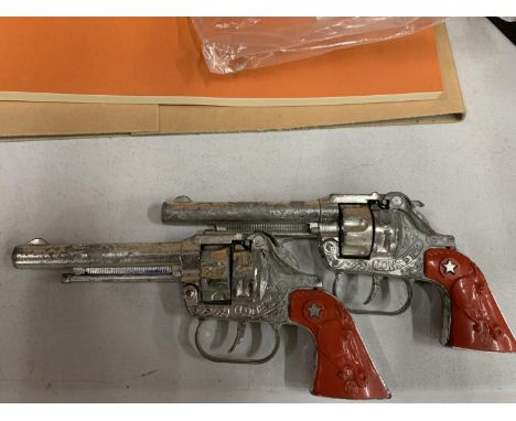 TWO VINTAGE LONESTAR TOY GUNS 