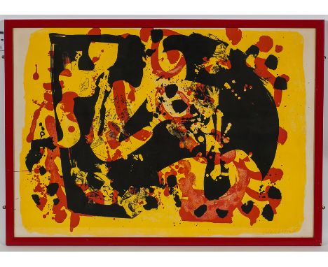 * ALAN DAVIE CBE RA HRSA RWA (SCOTTISH 1920 - 2014), 
lithograph, signed in pencil and numbered 1/75
61cm x 87.5cm
Framed and