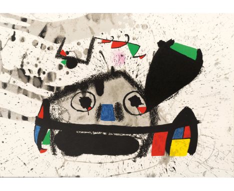 Joan Miró (Barcelona 1893 - Palma de Mallorca 1983). Barcelona II. 1975. Farblithographie. 44 x 64 cm. Ungerahmt. R. u. mit B