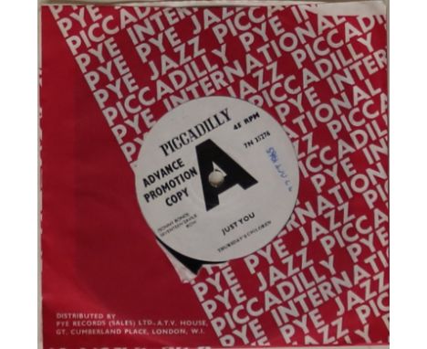 THURSDAY'S CHILDREN - JUST YOU 7'' DEMO (7N 35276) - Seldom seen advance promotion copy of the 1965 release (Piccadilly 7N 35